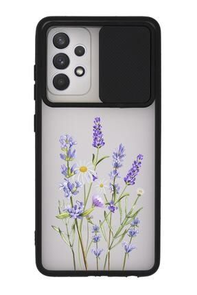 Samsung A32 Kamera Koruma Sürgülü Kapaklı Lavender Telefon Kılıfı lavender