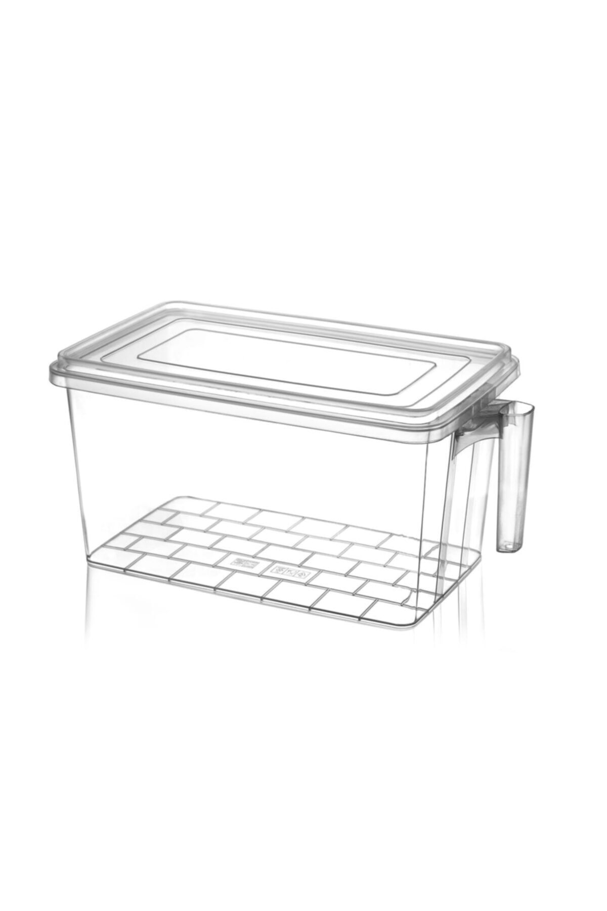 CEPHOME 4 Litre Litre Kapaklı Kulplu Saklama Kabı-organize-kulplu Buzdolabı Organizer
