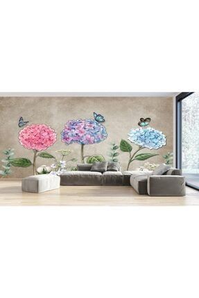 Ortanca Çiçek Desen Duvar Kağıdı ars-639