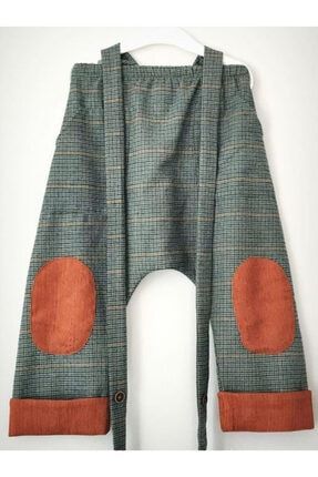 Dizi Yamalı Şalvar Ekose Vintage Pantolon CK302001