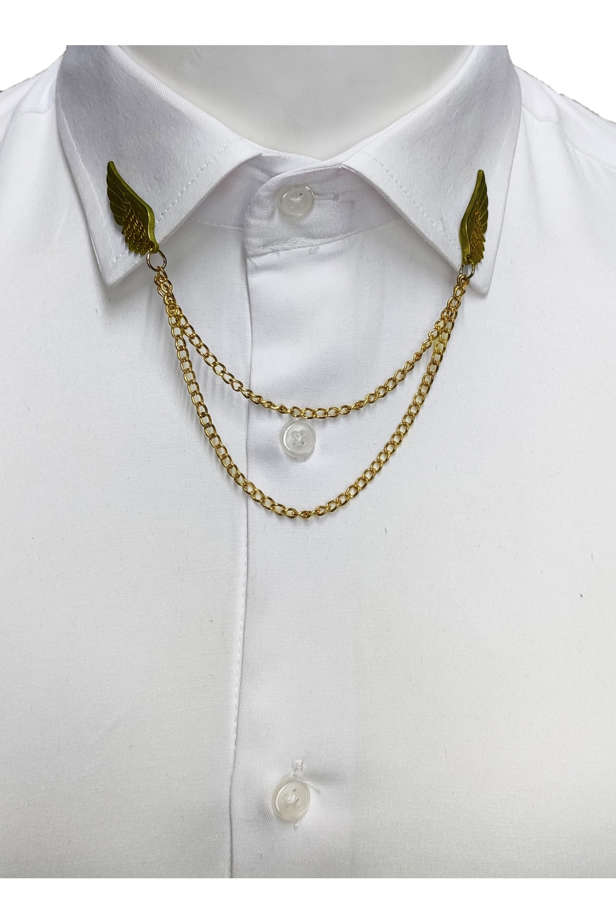 Gold Color Shirt Lapel Pin with Wing Figure