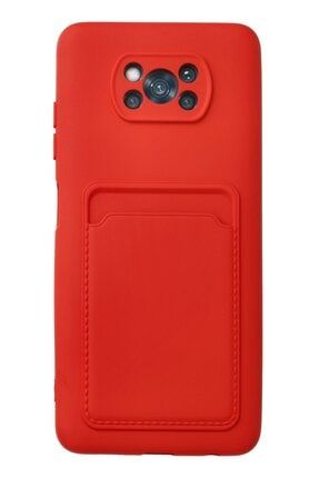 Xiaomipocophonex3prokılıfkelvinkartvizitlisilikon Kırmızı kartvizitli-xiaomi-pocophone-x3-pro