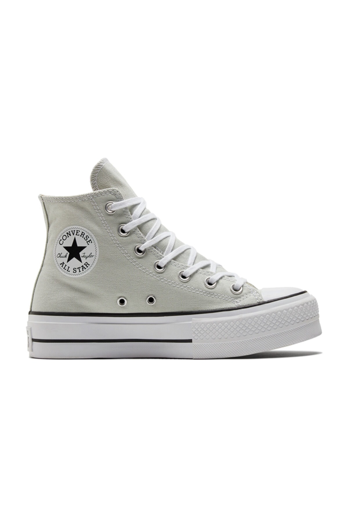 converse Kadın / Kız Sneaker 572720c Chuck Taylor All Star Lıft Canvas Platform Gumus/sıyah/beyaz K