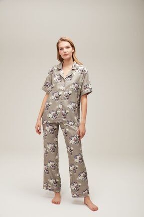 Hira Düğmeli Pijama Takımı EV-GYM-0011