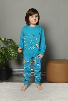 Uzay Baskılı Çocuk Pijama Takımı BK1