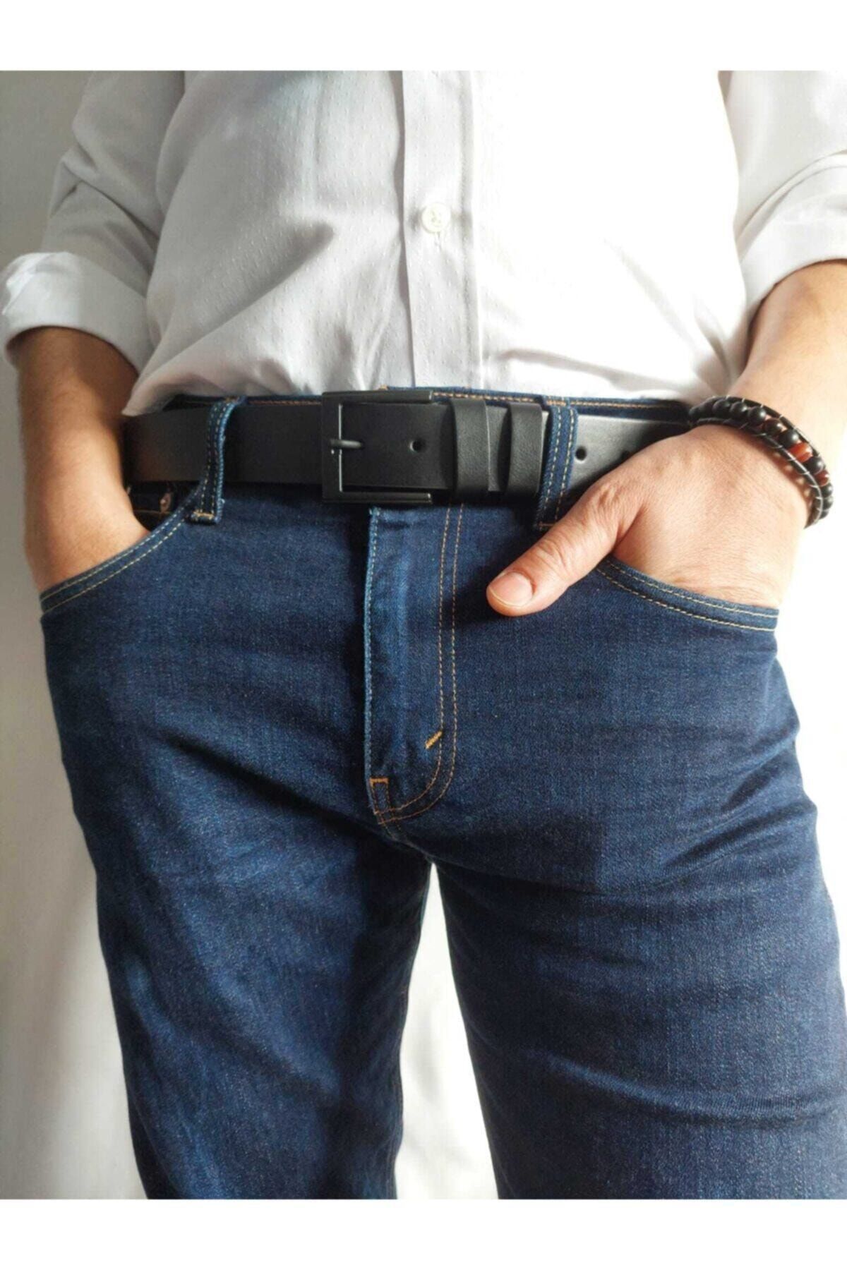 MARQUE SOSYETHEPAZARI Klasik Kot Kanvas Pantalon Kemeri 4cm En