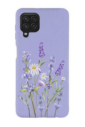 Samsung Galaxy A12 Uyumlu Lavender Desenli Premium Silikonlu Lansman Telefon Kılıfı DijimediaBaskılıSeri-a12-1006