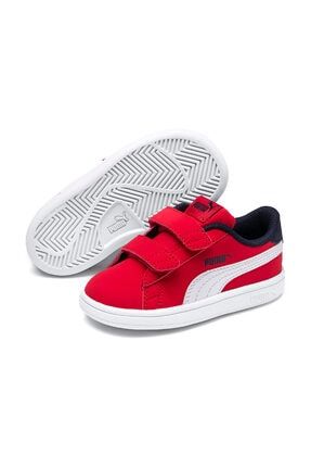 Puma Puma Smash V2 Buck V Inf Kırmızı Beyaz Unisex Çocuk Sneaker Ayakkabı 100414637 36518407