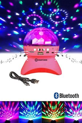 Tavan Işık Yansıtmalı Bluetooth Özellikli Disco Topu Mp3 Çalar Starmaster Kırmızı Renk starmasterdisco98