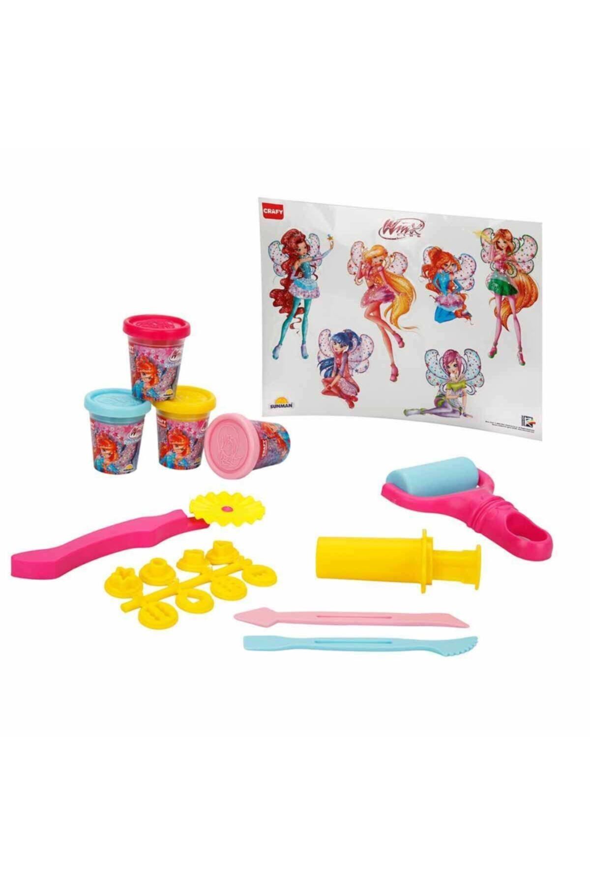 CRAFY Winx Sırt Çantalı Oyun Hamuru Seti 200 Gr. 18 Parça