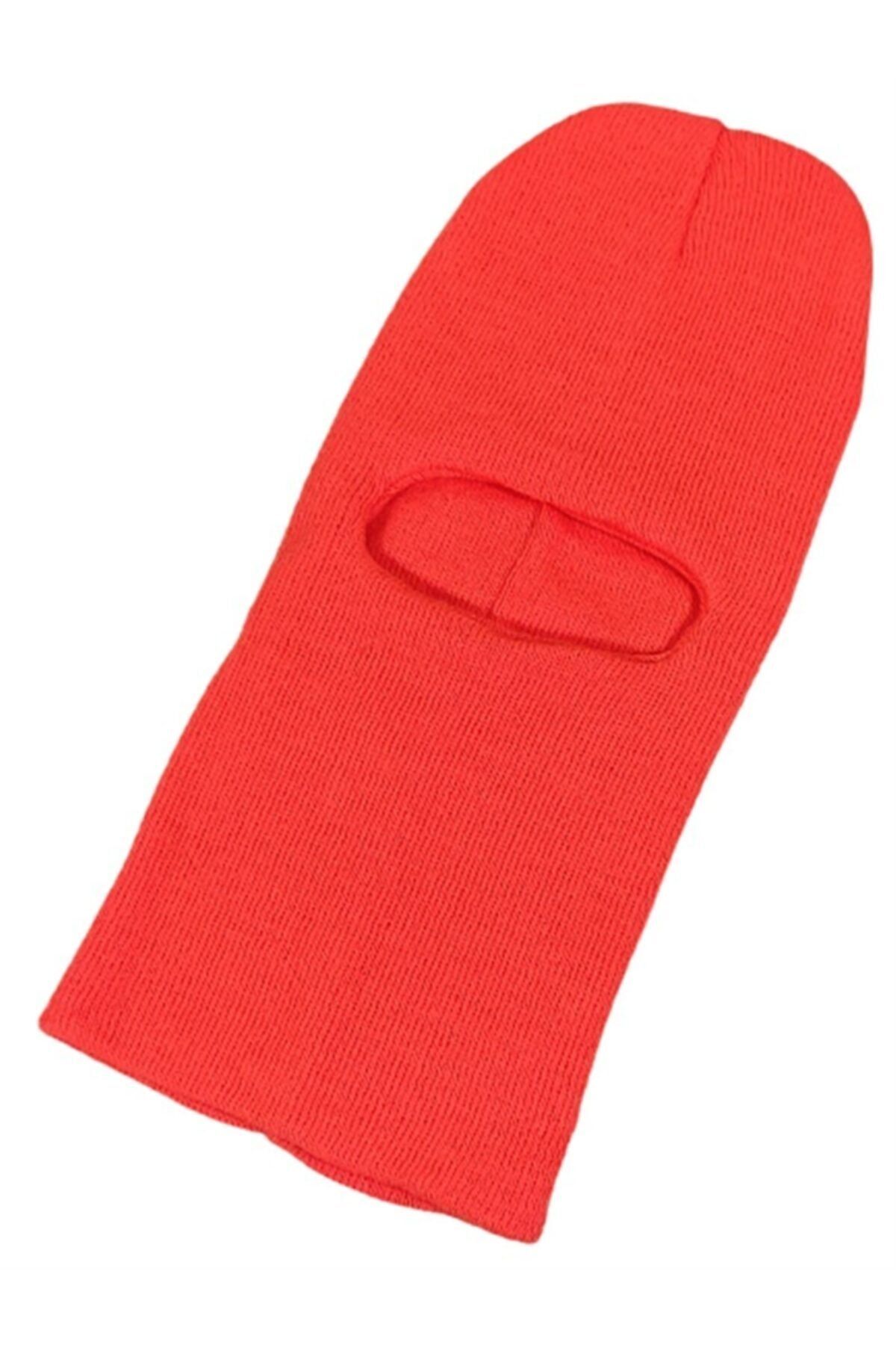 AXE SPORTSWEAR Unisex Tangerine Red Winter Single Eyed Snow Mask