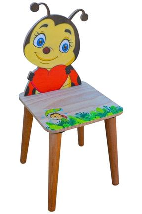 Ahşap Uğur Böceği Çocuk Sandalyesi ART0078-270
