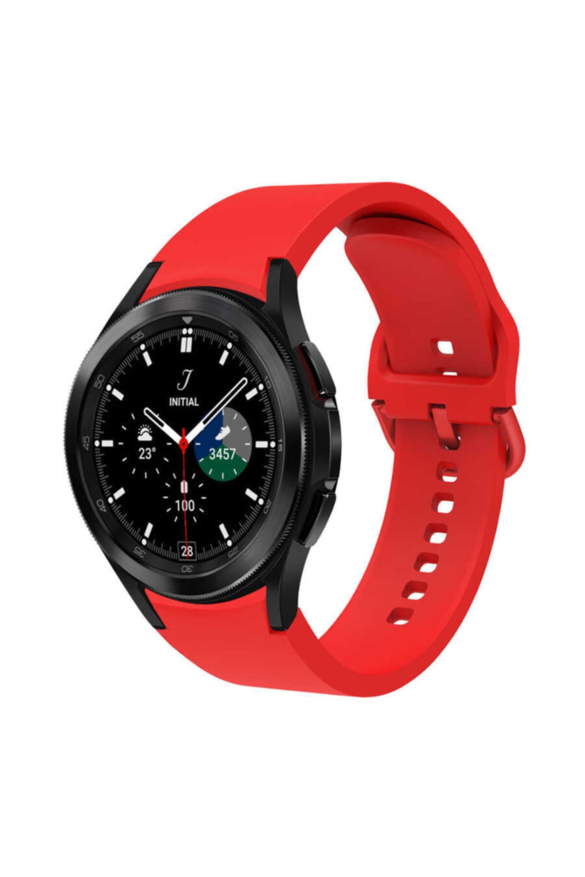 Samsung Galaxy Watch 4 40mm Compatible Classic Silicone Strap Red