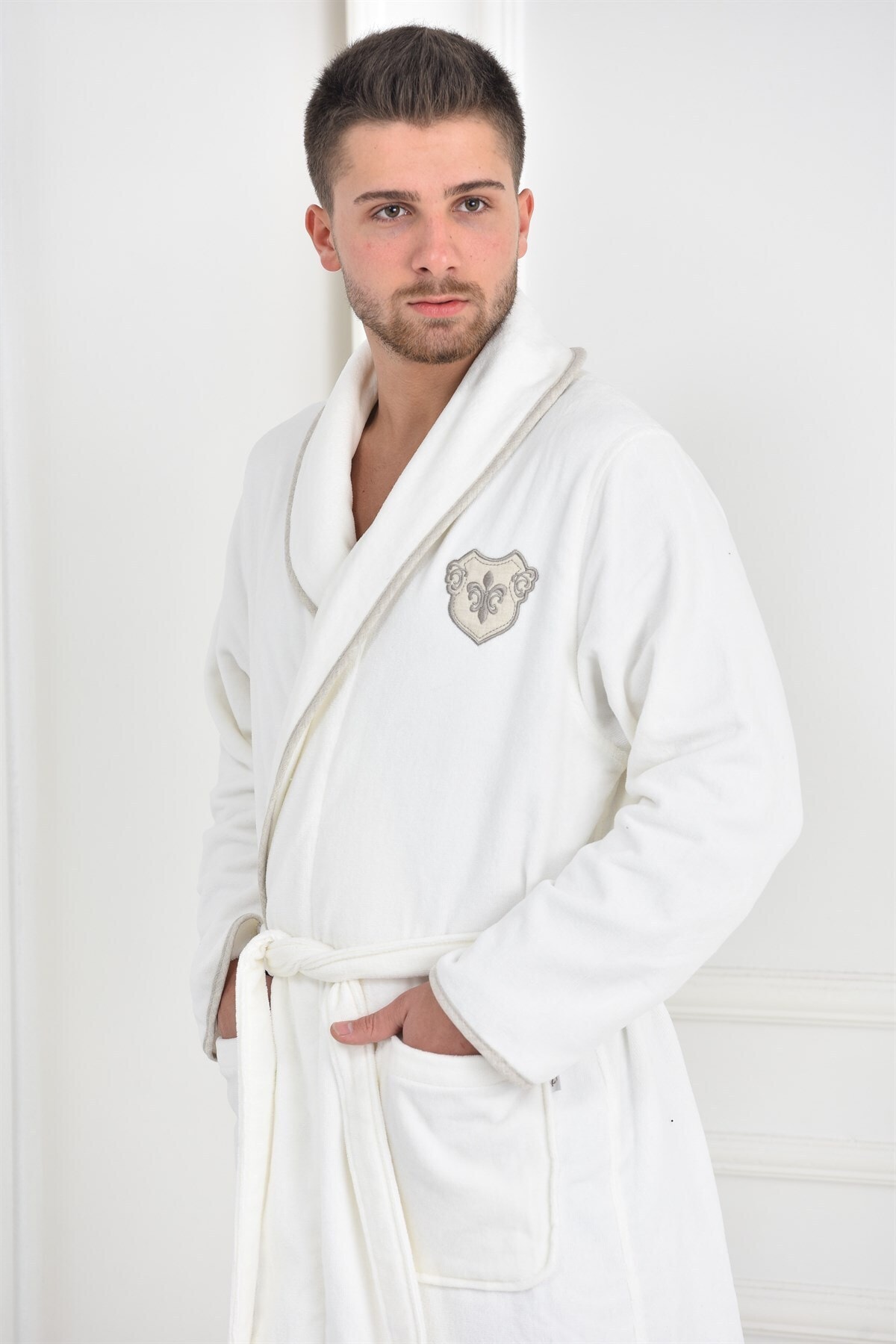 حوله مردانه بژ اکوکاتنEcocotton | EFB-RTL-ECO-55BRNZERKAYLİZ اورجینال - تصویر 3