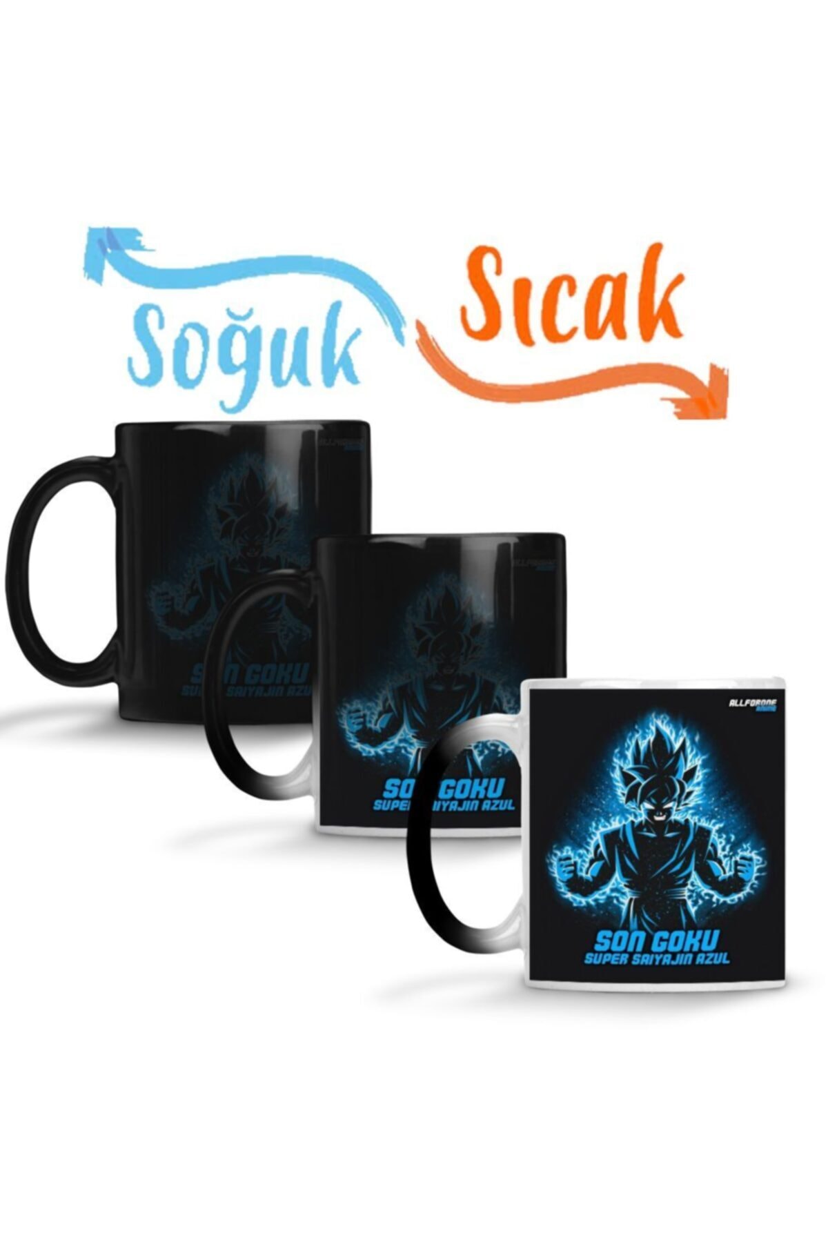 Son Goku Super Saiyajin Azul 03 Magic Mug Porcelain