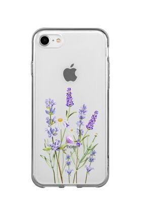 Iphone 6 6s Uyumlu Lavender Desenli Premium Şeffaf Silikon Kılıf IphoneIp6SLVNDR