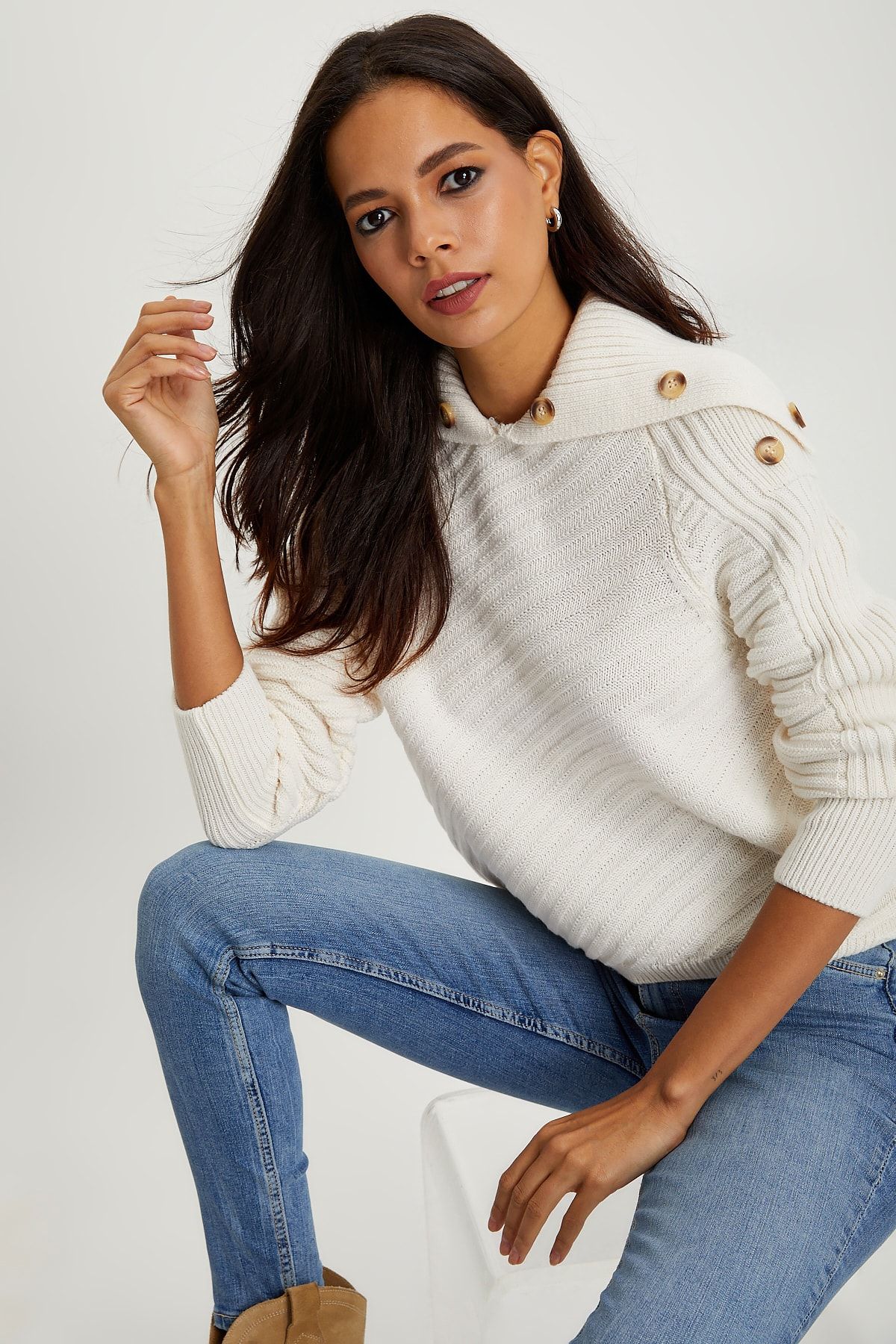 Cool & Sexy Pullover Weiß Regular Fit Fast ausverkauft