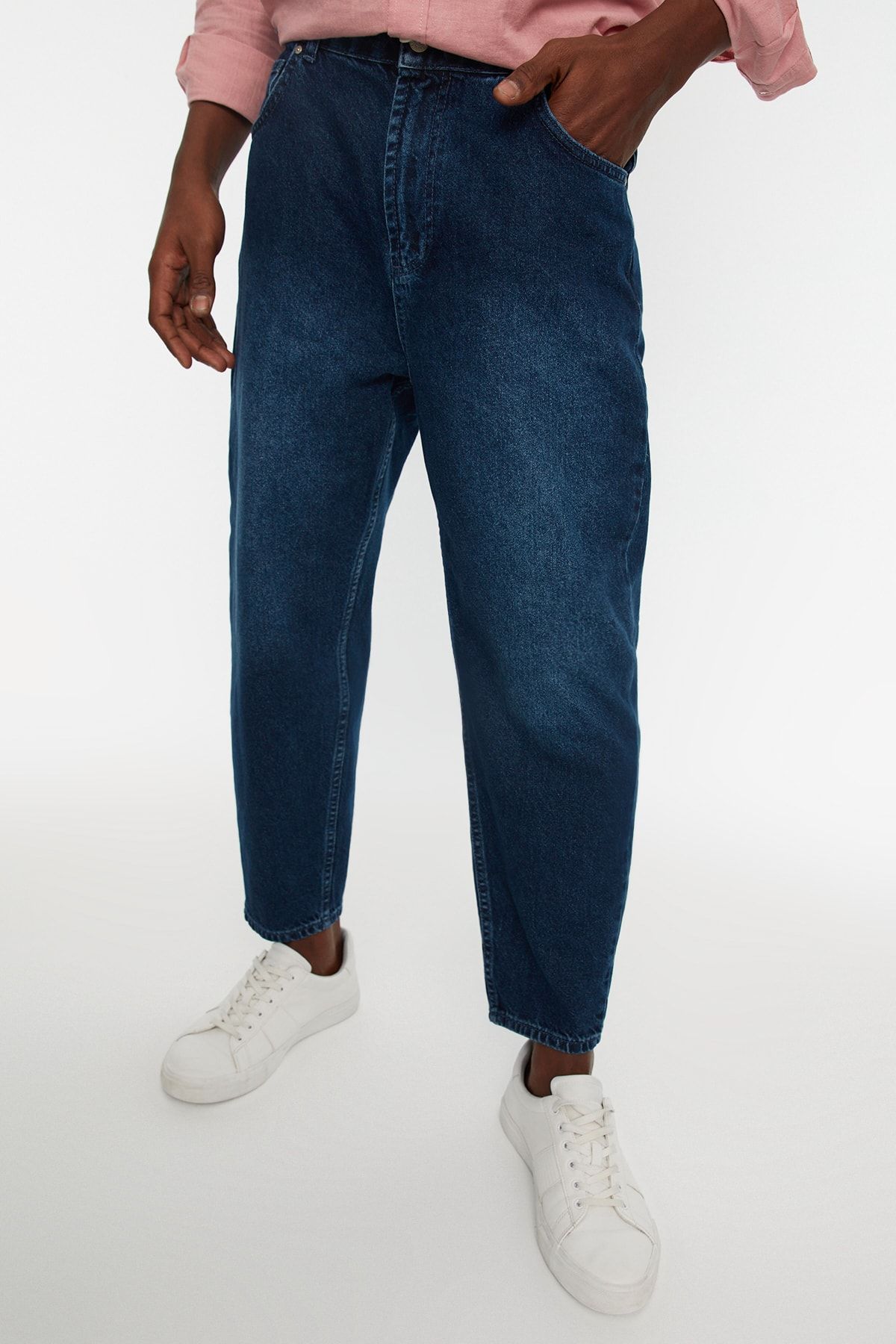 Trendyol Collection Jeans Dunkelblau Loose