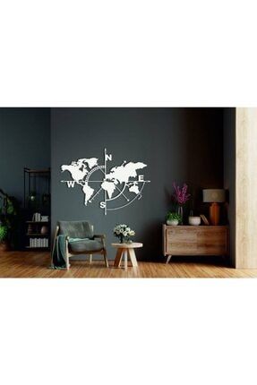 Metal Dünya Haritası, Yeni Ofis Hediyesi, Dünya Haritası Tablo, Elegant Dekor Metal Tablo Dünyası CODE179