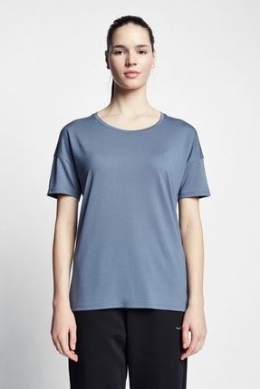 Sisli Mavi Kadın Kısa Kollu T-shirt 22s-2216-22b 22BTBB002216