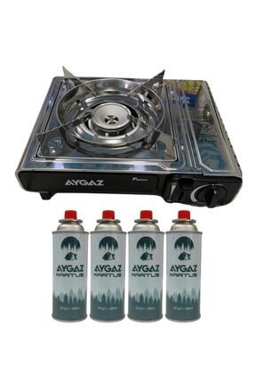 Aygaz Ms-2500 Bs Çantalı Portatif Ocak+227 Kartuş Dörtlü Set