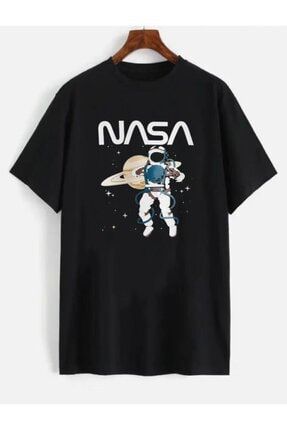 Oversize Siyah Nasa Astronot T-shirt astronot-45