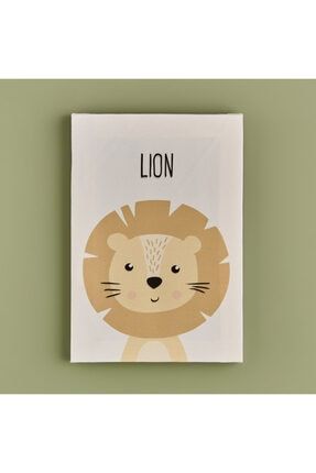 Lion Kanvas Tablo Beyaz (21x30 Cm) 15303