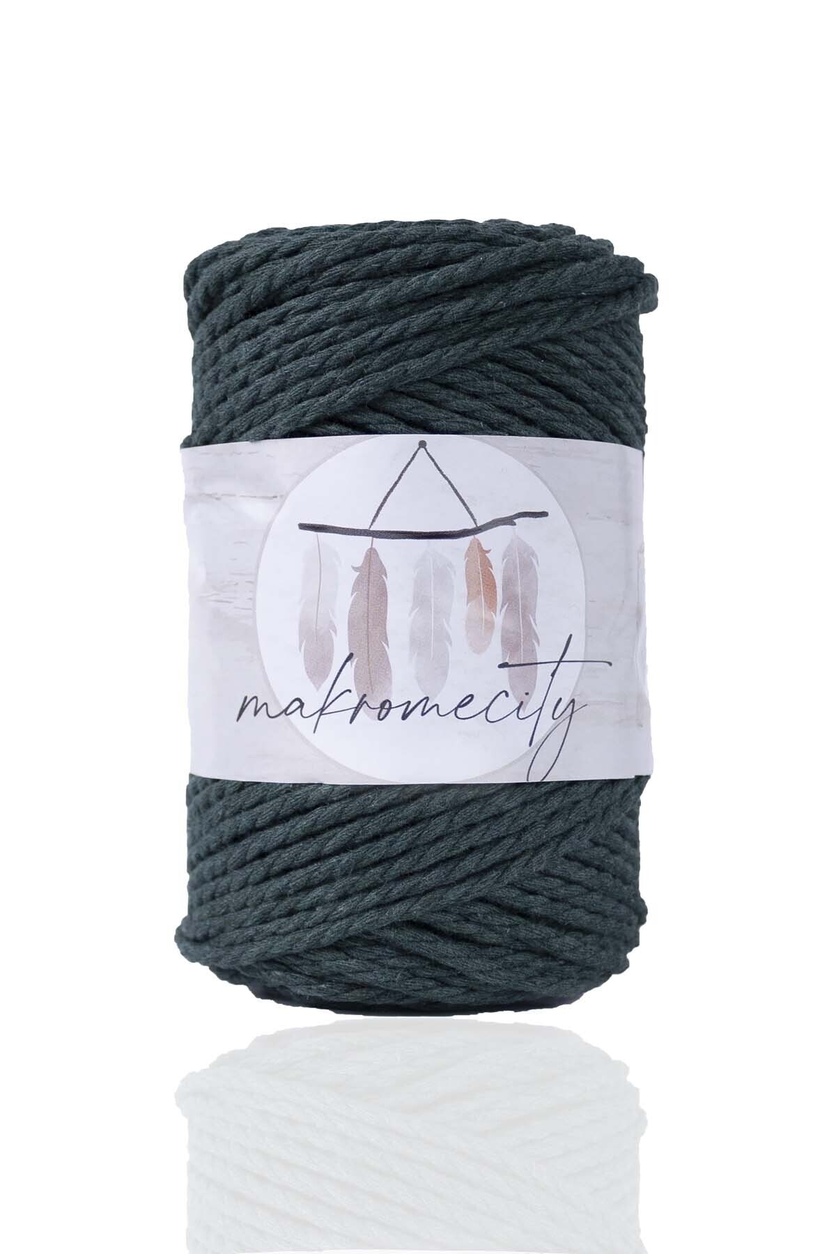 3 Twist Cotton Macrame Rope 3mm Three Twist Scanned Macrame Rope Rope 250 Gr Nefti Green
