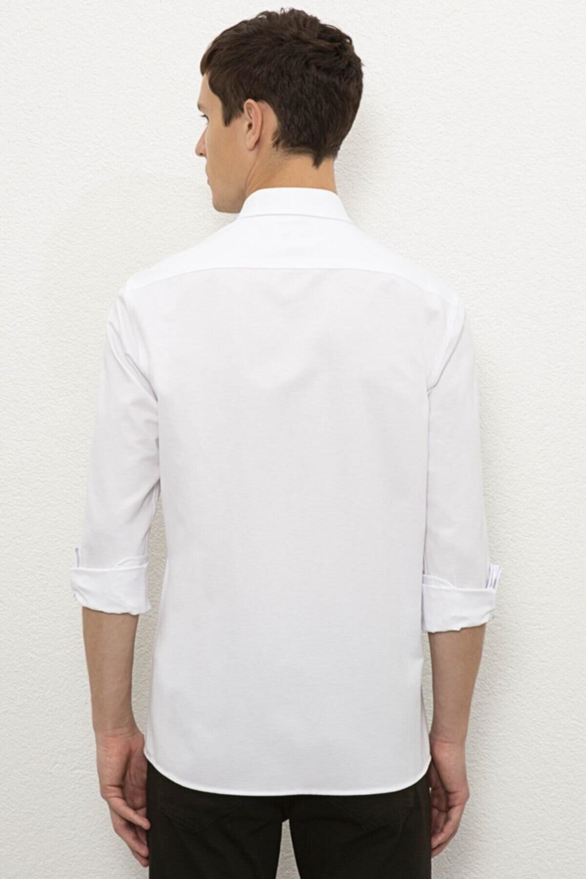 پیراهن مردانه سفید یو اس پولو | 1102439 اورجینال - تصویر 3