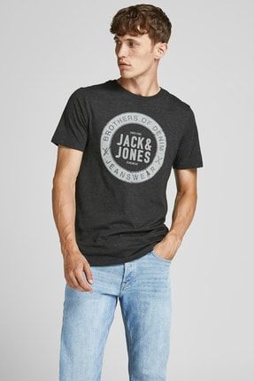 Essenials Jjejeans Baskılı Pamuklu Slim Fit T Shirt Erkek T Shirt 12190510