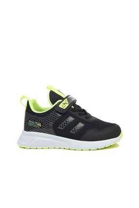 Unisex Çocuk Yazlık Spor Ayakkabı Anorak Siyah Sarı ndrops02s