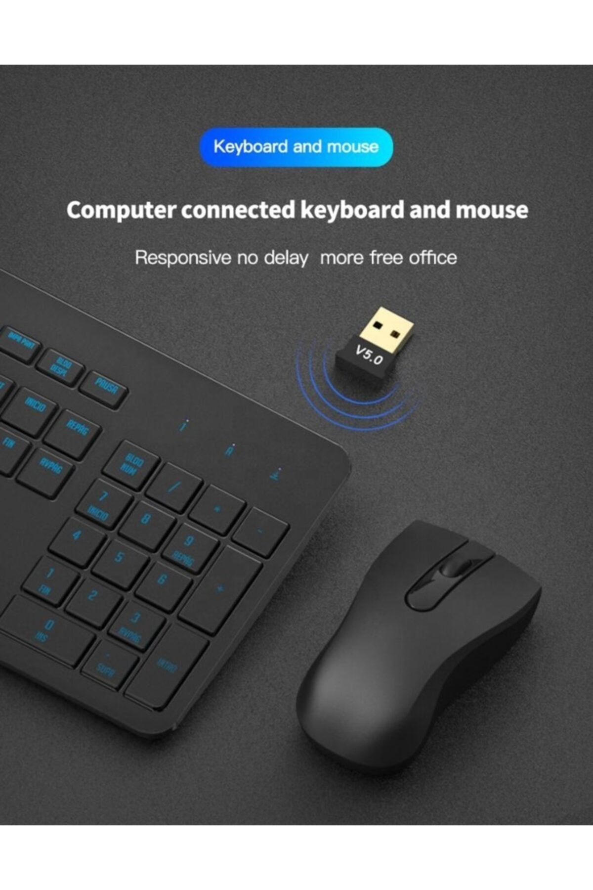 WOZLO-Mini V5.0 Usb Bluetooth Dongle V5.0 Bluetooth Adapter 3