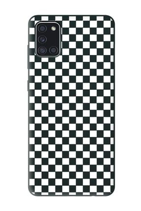 Samsung A31 Uyumlu Dama Tasarımlı Siyah Lansman Telefon Kılıfı smsga31amz-lns-018
