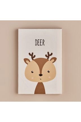 Deer Kanvas Tablo Beyaz 21x30 cm 15307