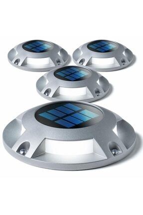 Security Solar Deck Lights Silver (4-pack) CDHSX246