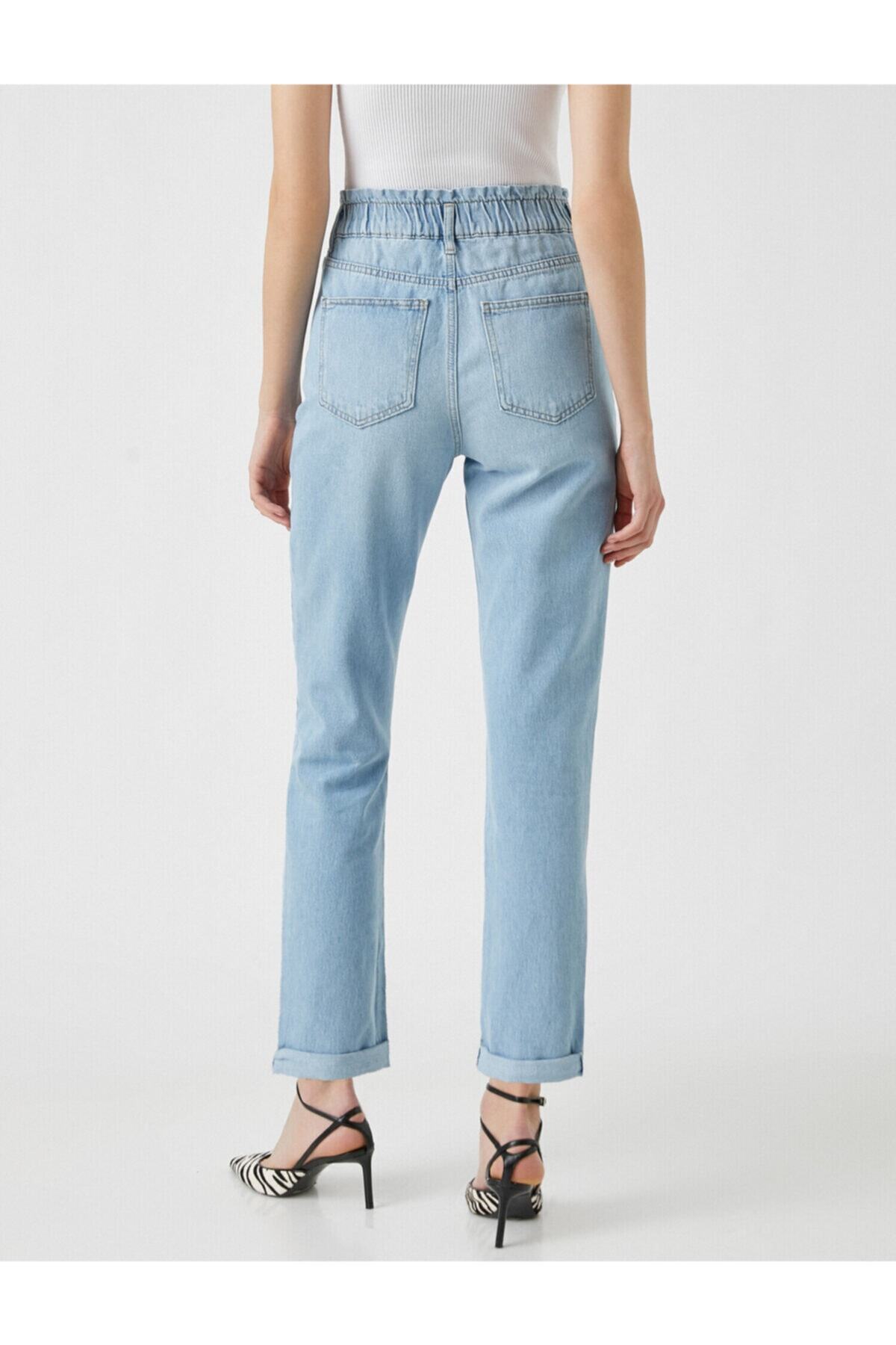 Yüksek Bel Kot Pantolon - Mom Jean