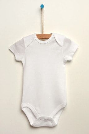 Bebek Kısa Kol Body - Beyaz PDY169