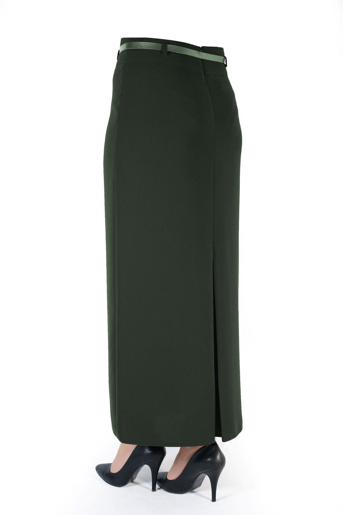 IMREGYM Women s Hijab Long Plain Khaki Pencil Skirt with Closed Slit