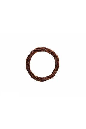 Doğal Ahşap Kapı Süsü Çelengi 25cm Kahverengi ACLK25-KHV
