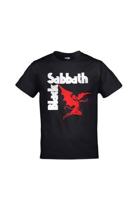 Unisex Siyah Black Sabbath Logo Baskılı Tshirt ORJ-TM-290