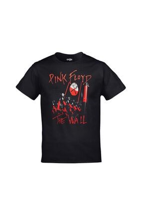 Unisex Siyah Pink Floyd The Wall Baskılı Tshirt ORJ-TM-250