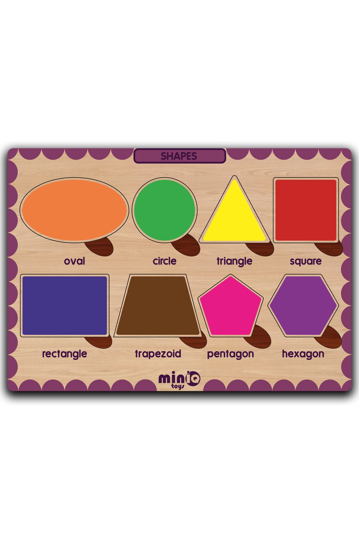 minİQ toys Ahşap Ingilizce Şekiller-meyveler-meslekler-orman Hayvanları 4’lü Set Eğitici-öğretici Yapboz fotoğrafı 6 (önizleme)