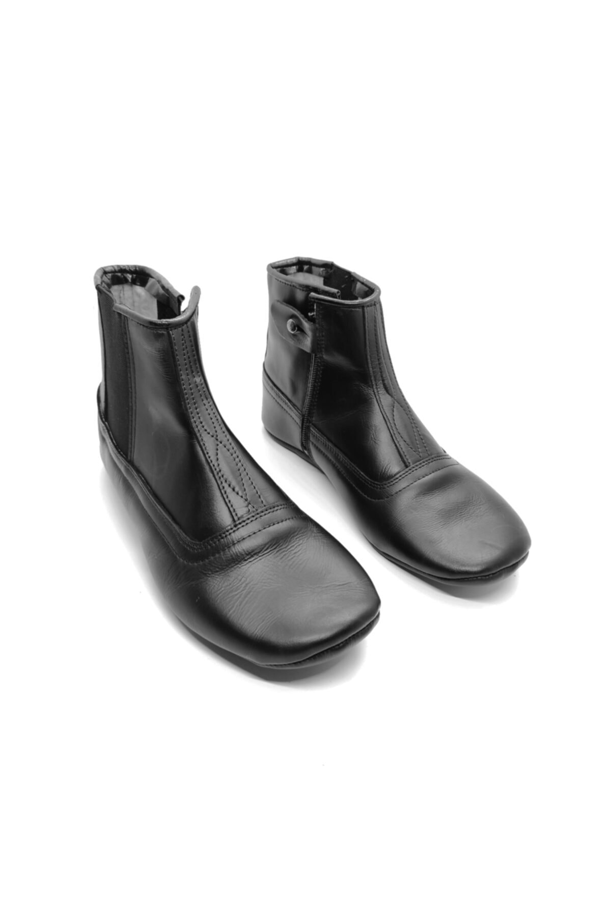 Derihome Hakiki Deri Unisex Siyah Lastikli Kalın Mest 4