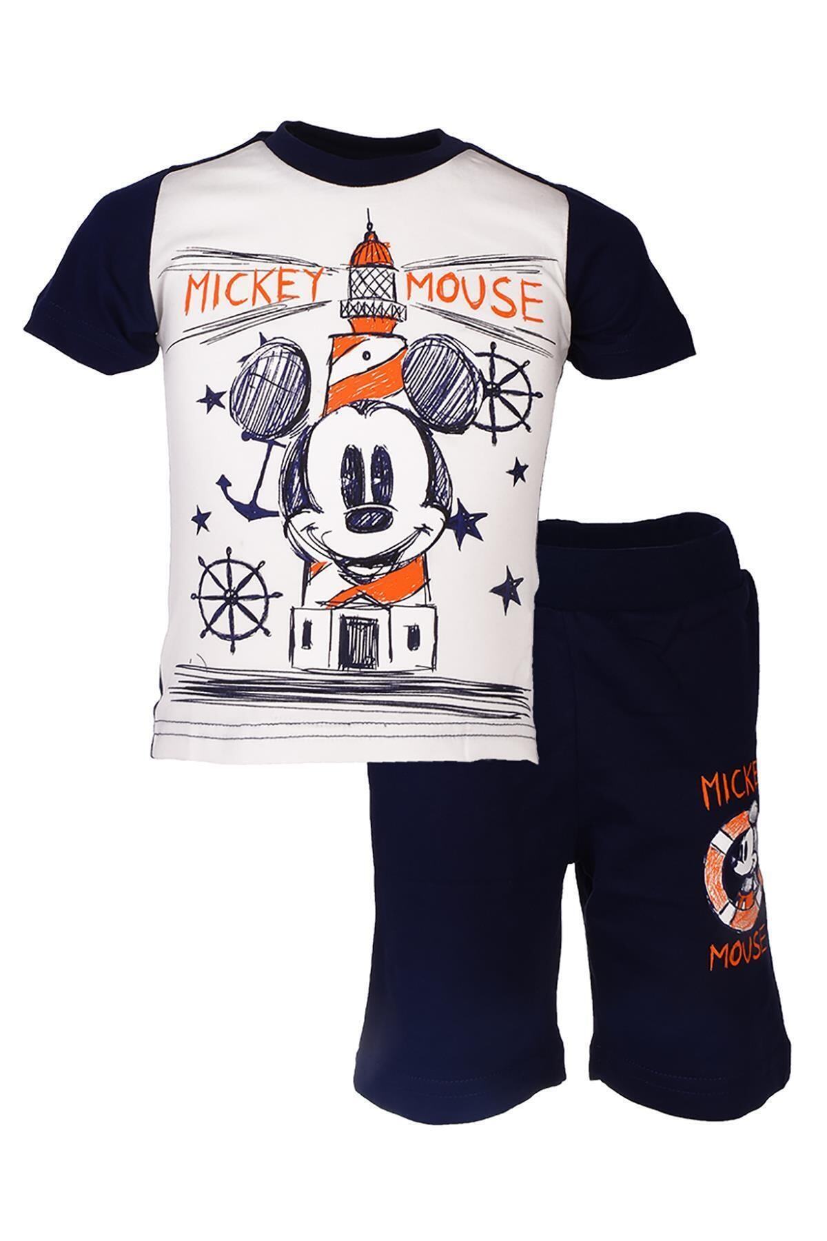 MICKEY-Boy's Navy Blue Disney Licensed Mickey Mouse Pajama Set 1-8 Years L9550 1