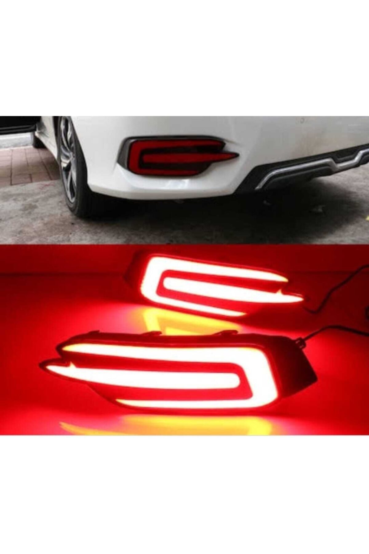 APEXİ 2015-2019 Honda Civic Sedan E Dizayn Arka Sis Fc5 Kasa Uyumlu