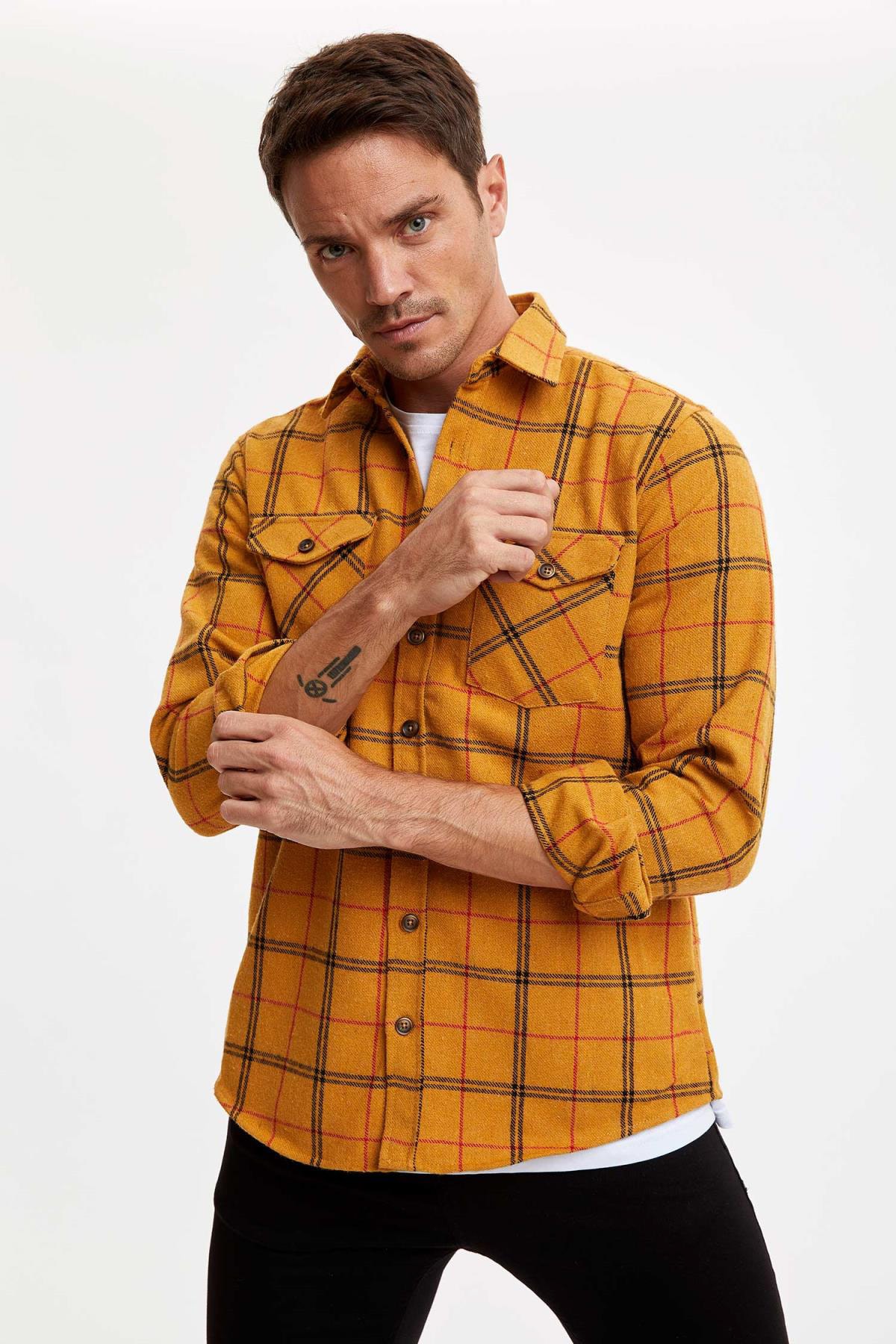 Defacto Modern Fit Uzun Kollu Gömlek