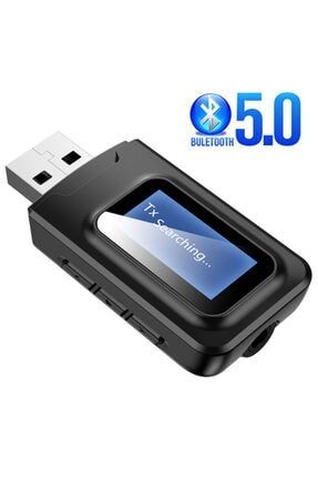 Ally 2in1 Bluetooth 5.0 Mini Usb Adaptör+fm Transmitter Lcd Ekranlı 33396-28
