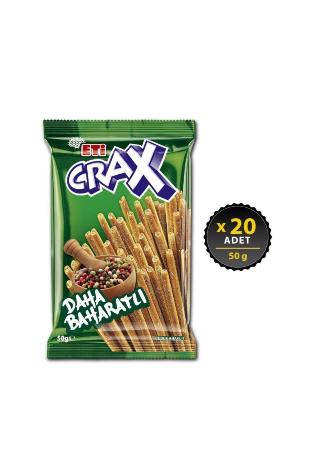 Crax Baharatlı Çubuk Kraker 50 g x 20 Adet