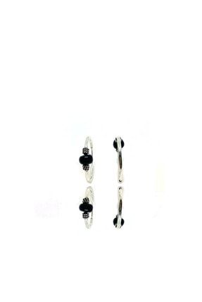 925 Ayar Gümüş Rodyum Kaplama Doğal Taşlı 14mm Kadın/kız Halka Küpe MATG11992-415
