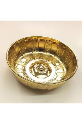 Altın Sarısı Hamam Tası Osmanlı Motifli gold hamamtası